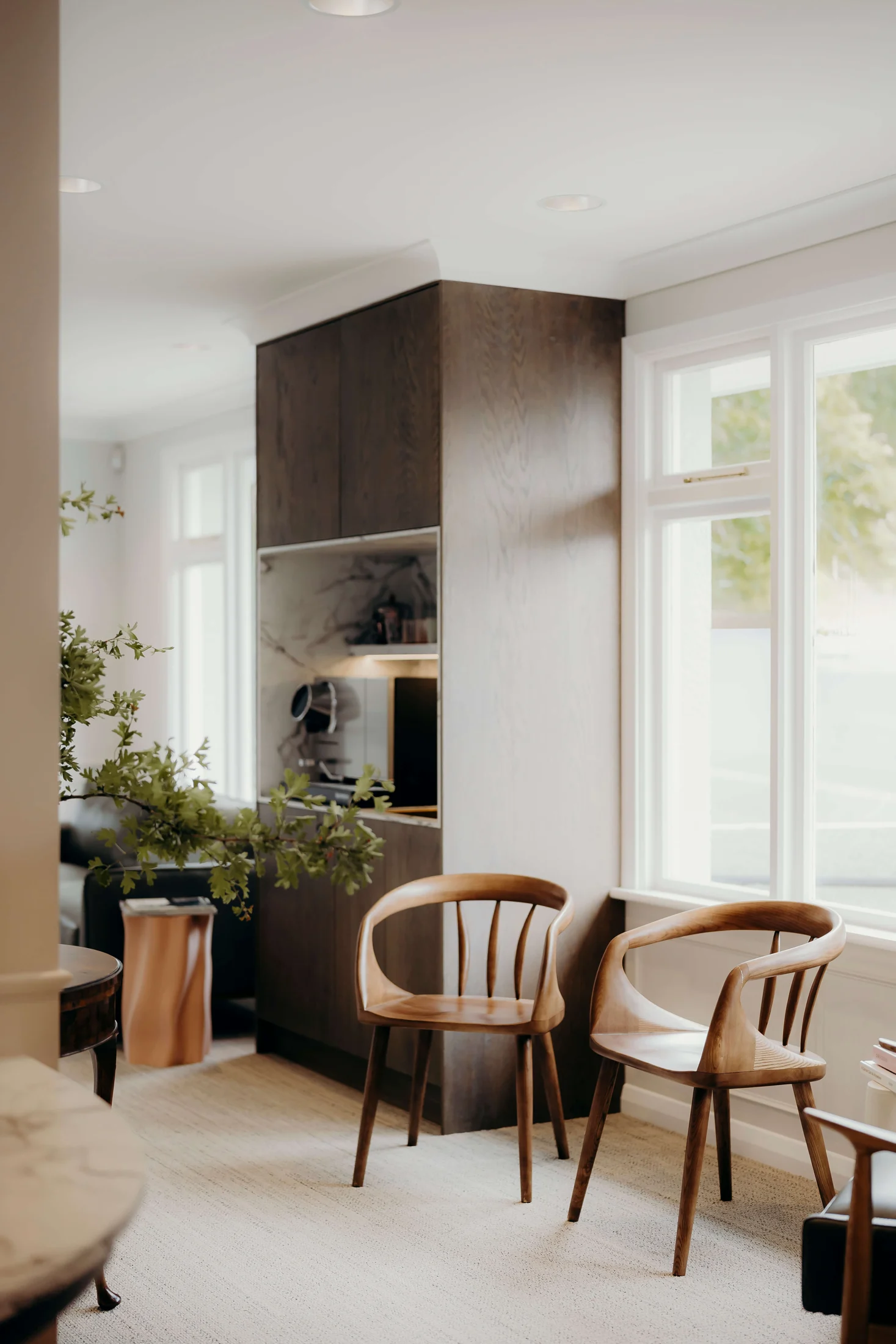 The light-filled Royal Terrace Clinic interior with carefully finished timber and seating